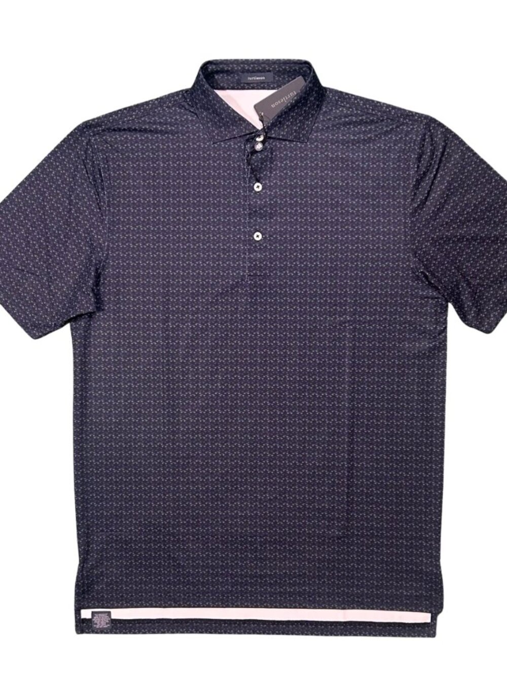 Turtleson Black / Royal Alston Performance Polo Blue Car Geo Print Golf MF23K04